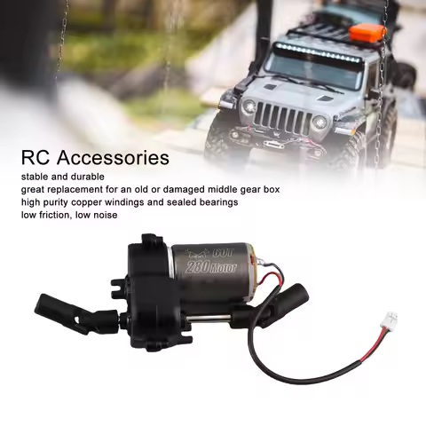 280 Metal Motor Gear Box 280 Motor Gear Box Low Friction Low Noise Replacement Metal RC Motor Power