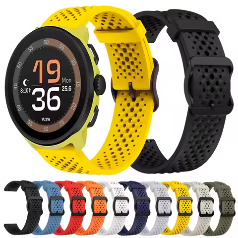 22mm Silicone Watch Strap For SUUNTO RUN Wristband For SUUNTO 9 PEAK PRO/5 PEAK/RACE 2 S/OCEAN/VERTI
