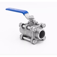 304 stainless steel three piece ball valve threaded internal thread water pipe welding valve switch 
