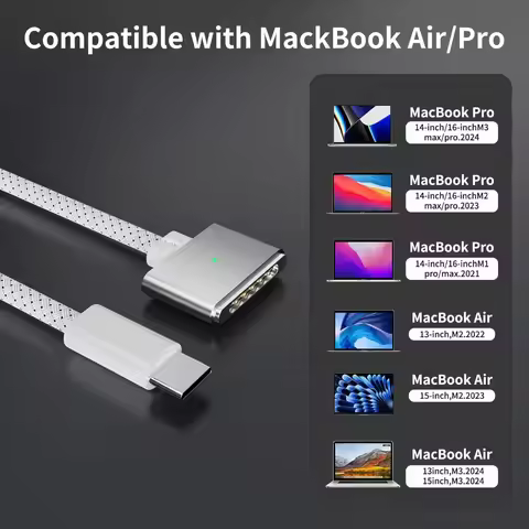 USB-C to Magnetic 3 Cable Compatible with Magsafe Charging Cable for 14” 16” MacBook Pro 2024 M3 Pro