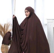 FREE TAS DAN SAJADAH Mukena Dewasa Khadijah Penutup Dagu Jersey Premium Series MUKENAH DAGU POLOS