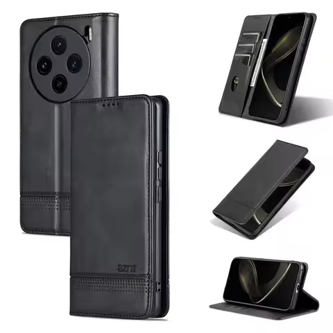Flip Case for VIVO X200 Ultra Leather Case Card Holder Magnetic Wallet Case for Vivo X90 X100 X80 Pr