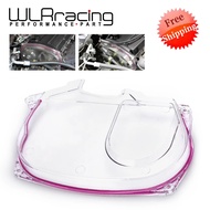 Clear Cam Gear Pulley Timing Belt Cover For 05-07 Mitsubishi Lancer Evolution 9 EVO IX 4G63t CT9A CT