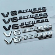 2017 Flat Letters V6 Biturbo 4matic 4matic+ Plus ABS Car Emblem Fender Side Nameplate Logo Sticker C