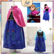 Kids Princess Elsa Cosplay Costume Set Frozen Dress Costume Princess Anna Elsa Disney Princess Dress