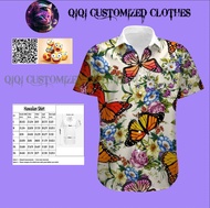 Butterfly Flower Hawaiian Shirt Suitable for All Seasons, Casual High Quality Hawaiian Shirt, Unisex