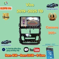 OLEDPRO X4s Android Screen with 360 camera for Vios 2019-2025 + Yaris 2019 - 2022, 9 inch TD air con