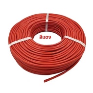 5 M-50 M ซิลิโคนสายไฟ 12 14 16 18 20 22 24 26 AWG สายไฟทนความร้อนสีแดงสีดําสําหรับรถแบตเตอรี่ LED Li