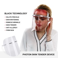 RPCmall 3 Colors LED Light Photon Face Mask Skin Rejuvenation Wrinkle Removal Facial Spa