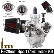 NIBBI คาร์บูเรเตอร์ PE Flange พร้อมชุดหัวฉีดตัวกรองอากาศ PE17mm/19Mm/22Mm/24Mm/26Mm/28Mm คาร์บูเรเตอ