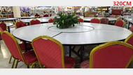 240/280/320CM Multiple Size 6-10 person Combination Folding Round Big Banquet Dining Table conferenc