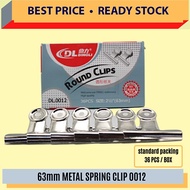63mm METAL SPRING CLIP 0012- 36'S / BOX