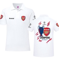 Ready Stock  Arsenal Jersey Gunners Football Fan Jersey Polo Shirt Men's and Women's Lapel Collar Fo