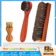 4Pcs Set Horse Hair Shine Long Wood Handle Shoe Cleaning Brush COD