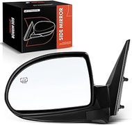 A-Premium Driver Side Power Door Mirror - Compatible with Hyundai Elantra 2007-2010 - Heated Manual Folding Black Outside Rear View Mirror w/Turn Signal and Blind Spot Detection - Replace# 876102H110