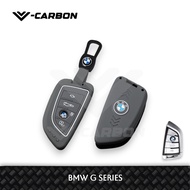 V-Carbon Grey ABS Key Cover Casing Kunci BMW G Series G20 G30 G80 G81 G82 G90