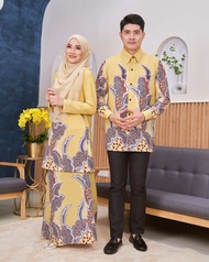 Batik Sedondon -Yellow,mustard (Kemeja &amp; Baju Kurung) XS-5XL#L0103