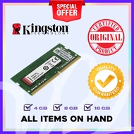 Kingston DDR4 RAM SODIMM Laptop Memory - 4Gb, 8Gb, 16Gb - 2400Mhz, 2400Mhz, 2666Mhz, 3200Mhz
