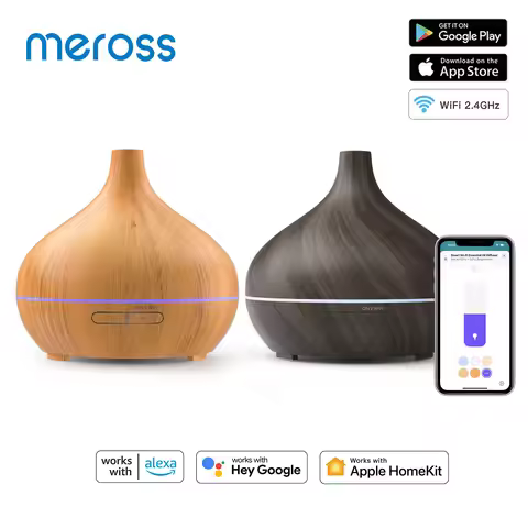 Meross HomeKit Smart Essential Oil Diffuser WiFi Air Humidifier EU/US/UK/AU Plug Work with Apple Hom