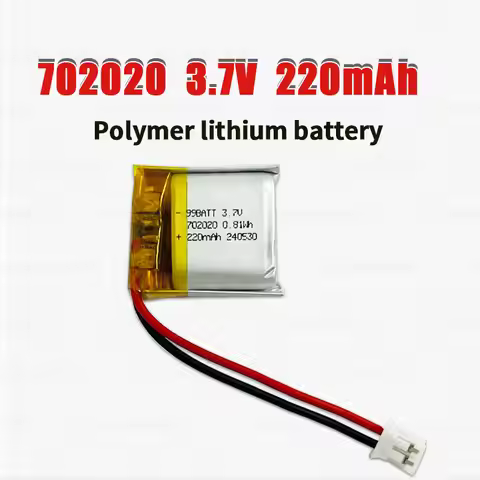 220mAh 3.7V Lipo Battery 702020 072020 Li-Polymer Batteries for Remote Control Audio Speaker Bluetoo