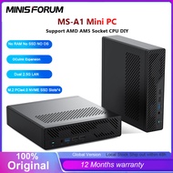 MINISFORUM MS-A1 Mini PC 5800X/9800X3D/9950X3D OCulink Support AMD AM5 Socket CPU DIY Gaming Mini PC