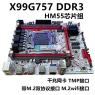 Papan Induk X99 Baru 2011-3 Pin DDR3 Set CPU Permainan Komputer Desktop E5 2666V3 2696V4