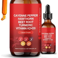 Cayenne Pepper Drops - 2 Bottles, Aeluro Cayenne Drops, Cayenne Pepper LiquidDrops for Men and Women
