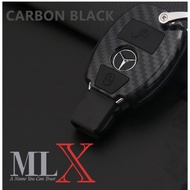 MERCEDES BENZ A B C E S CLA GLA GLC SLK AMG CARBON KEY COVER CASE