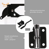 [Redpowderyan.] Steel Black for Wood Fence Gate Door Latches 2PCS Self Locking Gate Latch Automatic 