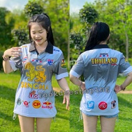 เสื้อพิมพ์ลายคอปก ลายสิงห์ SINGHA ผ้าไมโครใส่สบายใส่ได้ทั้งชายและหญิง