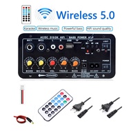 Digital Bluetooth Stereo Amplifier Board Subwoofer Dual Microphone Karaoke Amplifiers for 8-12 Inch 