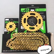 🔥AJI Racing [ 428H ] RXZ / LC135 /Y125 / Y15 Sprocket + Rantai VALUE SET🔥 [ ORING CHAIN + 4HOLE SPRO