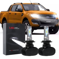 2 Pieces Bright 6000K White LED Headlight Bulbs For Ford Ranger (T6) Year 2012 - 2018 (Headlights) c