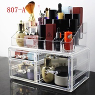 Big Size Cosmetic Organizer Acrylic Makeup Case with 3 Drawers Laci Kotak Bekas Rak Almari Make Up M