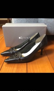 日本購回正品 銀座黛安娜 GINZA DIANA 黑色高跟鞋 22.5 日本製