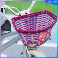 [dolity] Kids Bike Baskets Carrier Accessories Storage Tricycle Basket Handlebar Basket for Luggage Riding Travel Folding Bike