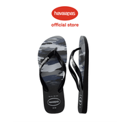 Havaianas Men Top Camu Flip Flops - Black / Black / White