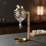 [Fenteer] Sake Serving Pitcher Thimble Drip Switch Unique Liquor Server Glass Beverage Chiller for P