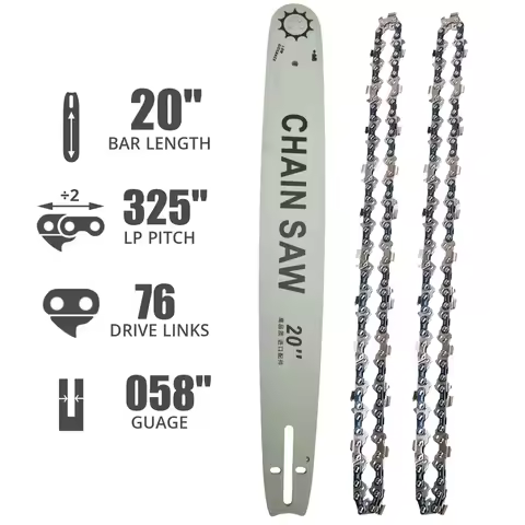 20 Inch Chainsaw Chain Guide Bar .325" Pitch .058" Gauge 76 Drive Links for Oregon 21LPX076G for Sti