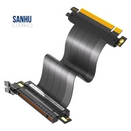 PCIE 4.0 Extension Cable, 16x Shielded High Speed GPU Riser Cable with PCI Express Port GPU Extensio