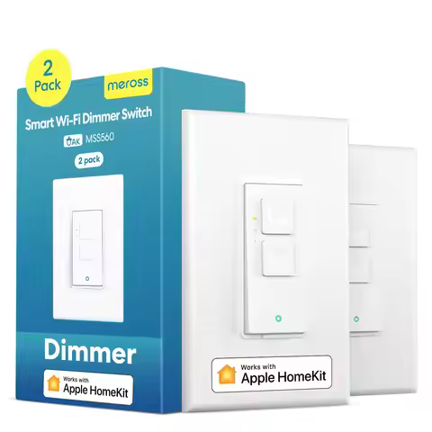 Meross Smart Dimmer Switch WiFi Single Pole Light Switches for Dimmable Bulb Work HomeKit Alexa Goog