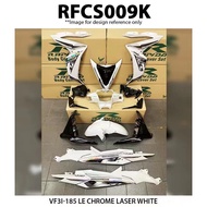 Cover Set Rapido VF3i SYM 185 Le Chrome CS6 Solid Cyan Laser White Color Accessories Motor Putih SYM