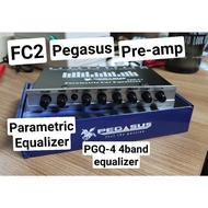 Pegasus PGQ-4 4 band Equalizer Parametric Car Equalizer Pre-amplifier