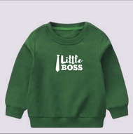 Jaket Sweater Hoodie Crewneck LITTLE BOSS Baju Anak Laki-Laki Perempuan Buat Anak Usia 1-10 Tahun