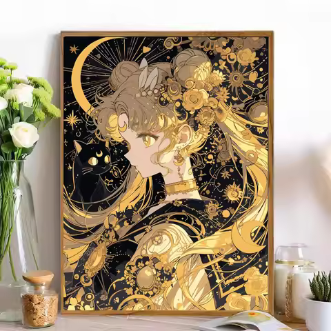 Acrylic Paint By Numbers Sailor Scout Painting By Numbers on Canvas Coloring By Number for Adults Pa