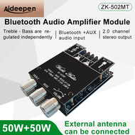 Aideepen-1002T /ZK-502MT 2*50W Bluetooth 5.0ซับวูฟเฟอร์เครื่องขยายเสียง2.0 Channel High Power เครื่อ