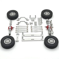 Pedal wheel hub pull rod shock absorber rudder base set for WPL 1/16 C64 Toyota hairakkusu RC crawle