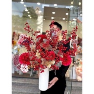 Decor CNY, Winter peach branches 12 branches/copper apple/fan flower