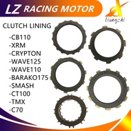【Ready Stock】∋MOTORCYCLE CLUTCH LINING FOR CB110, XRM, CRYPTON, WAVE125, WAVE110, SMASH, BARAKO175,