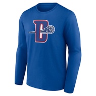 Nba Detroit Pistons Fanatics Branded Alternate Logo Long Sleeve Basketball T-Shirt